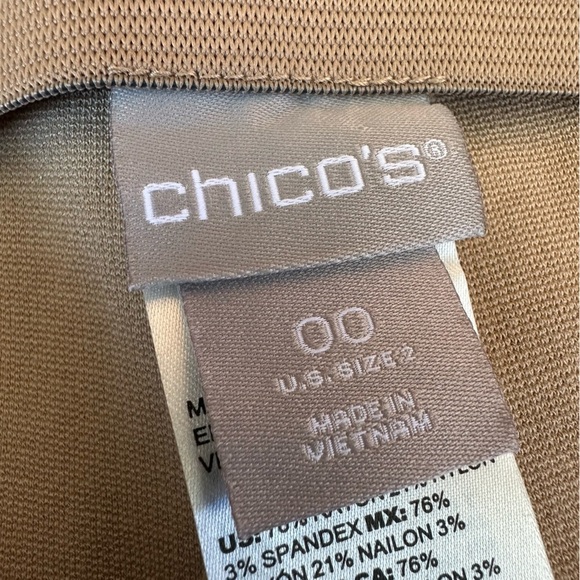 Chico’s Camel Pull-On Elastic Waist Pants, XS - Picture 4 of 5